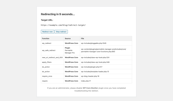 WCOM Redirect Tool